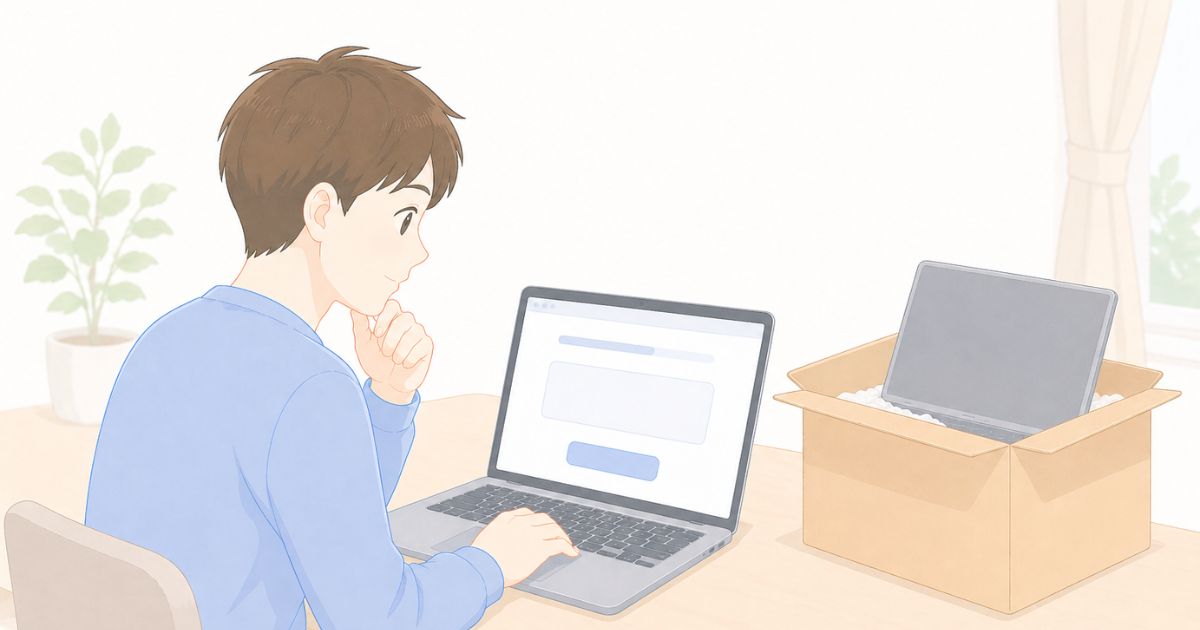 リネットジャパンでパソコン回収を申し込んでいるイメージ