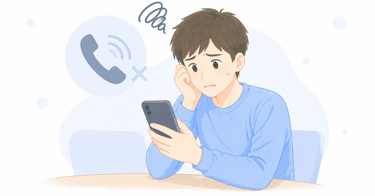 リネットジャパンの電話がつながらず困っている人のイメージ