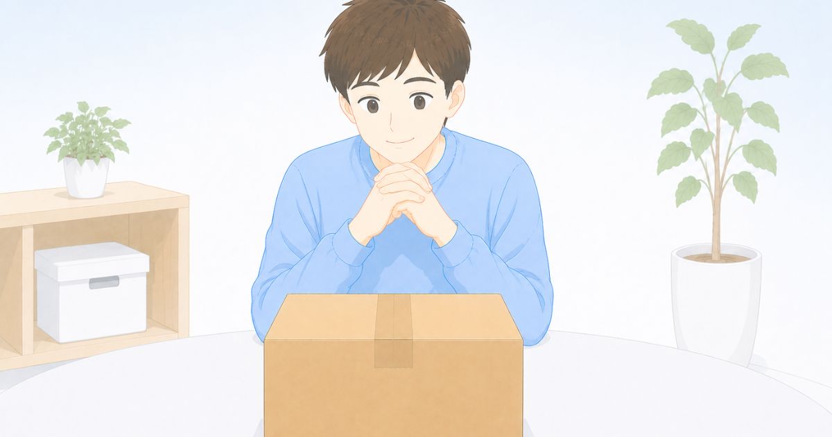 リネットジャパンの梱包が完了して安心しているイメージ