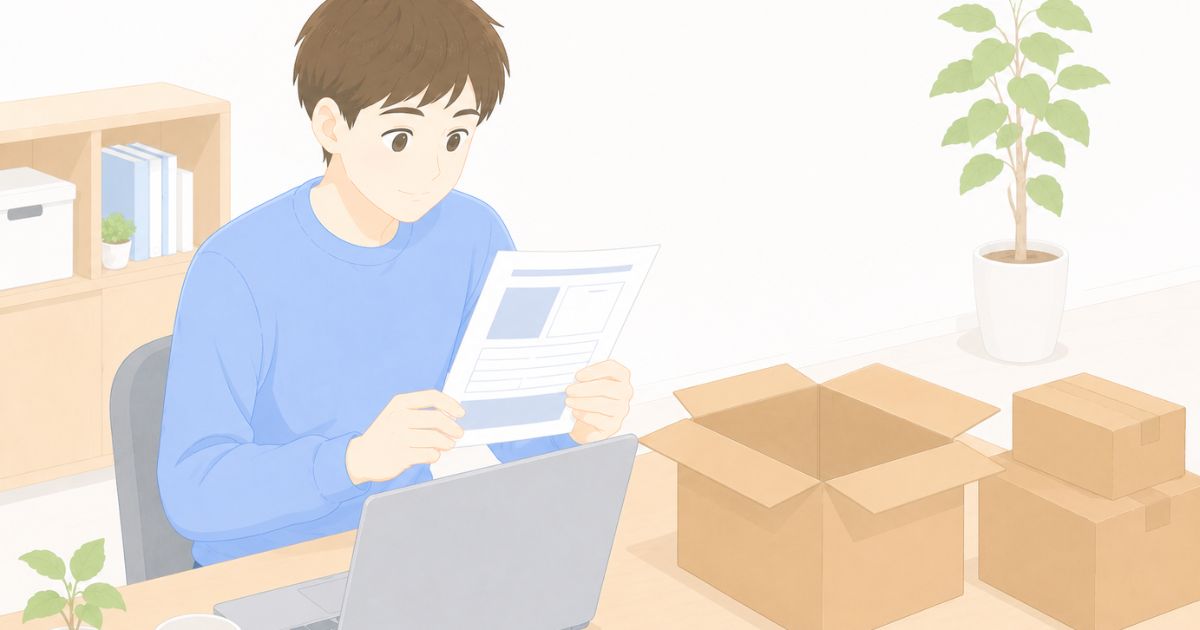 リネットジャパンの集荷伝票について確認しているイメージ