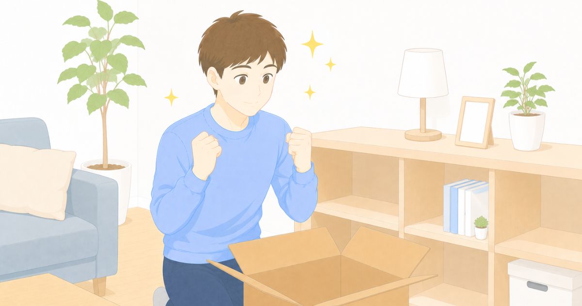 リネットジャパンの回収用ダンボールを準備しているイメージ